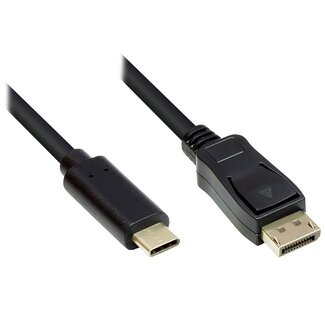 Good Connections USB-C naar DisplayPort actieve kabel met DP Alt Mode (4K 60 Hz) / zwart - 5 meter