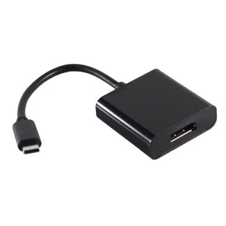 S-Impuls USB-C naar DisplayPort adapter met DP Alt Mode (4K 60 Hz) / zwart - 0,15 meter
