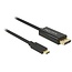 Premium USB-C naar DisplayPort kabel met DP Alt Mode (4K 60 Hz) / zwart - 1 meter