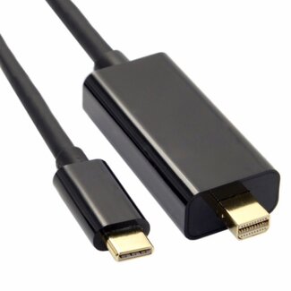 Universal USB-C naar Mini DisplayPort kabel (4K 60 Hz) / zwart - 1,8 meter