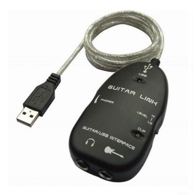 USB2.0 - 6,35mm Jack gitaar / microfoon Audio Grabber - 1 meter