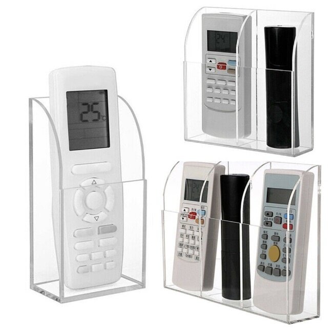 Houder voor afstandsbediening met 1 vak / transparant