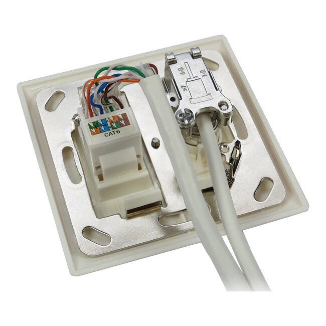 Technetix RJ45/Coax wandcontactdoos CLICK-50 SHOP / Ziggo Geschikt en KPN Geschikt