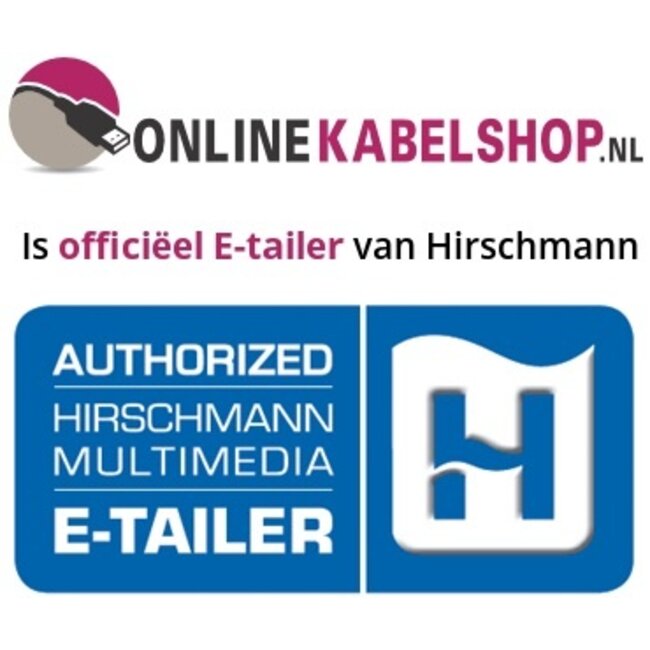 Hirschmann wandcontactdoos EDC 1000 E / KabelKeur en Ziggo Geschikt