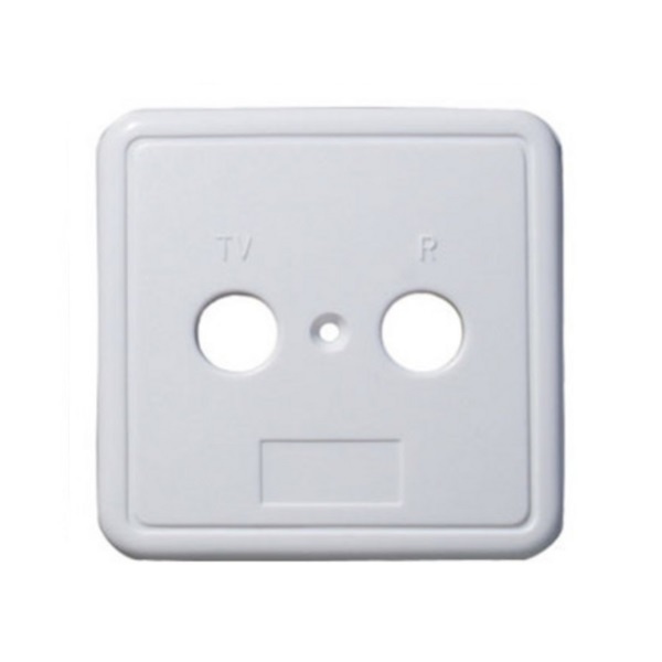 Afdekplaat voor 2-gats wandcontactdoos / wit | S-Impuls