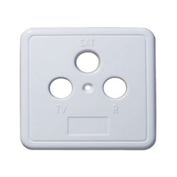 Afdekplaat voor 3-gats wandcontactdoos / wit | S-Impuls