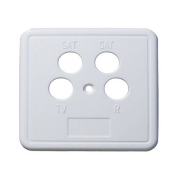 Afdekplaat voor 4-gats wandcontactdoos / wit | S-Impuls