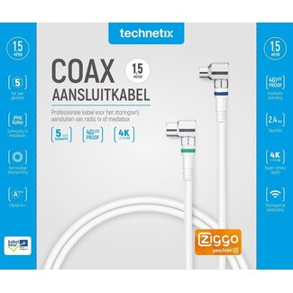 Technetix Technetix RLA++21 4G/LTE proof 4K Ultra HD IEC (m) - IEC (v) coaxkabel - 1,5 meter