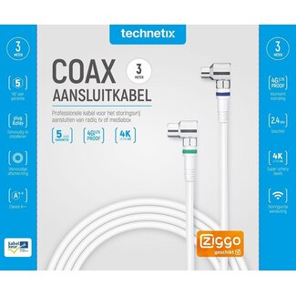 Technetix Technetix RLA++21 4G/LTE proof 4K Ultra HD IEC (m) - IEC (v) coaxkabel - 3 meter