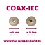 IEC (m) - IEC (v) coaxkabel / recht - zwart - 0,50 meter