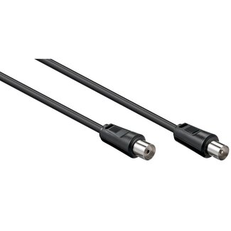 MaxTrack IEC (m) - IEC (v) coaxkabel | <70 dB | CCS | recht | zwart | 7,5 meter