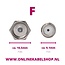 F (v) - F (v) deur/raam coax adapter - 0,20 meter