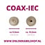 F (m) - Coax IEC (v) coaxkabel / wit - 1,5 meter
