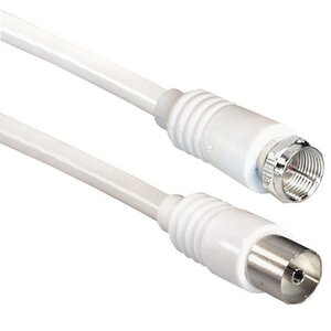 F (m) - Coax IEC (v) coaxkabel / wit - 7,5 meter