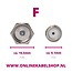 F (m) recht - Coax IEC (m) haaks coaxkabel / wit - 1,5 meter