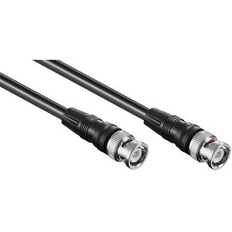 S-Impuls BNC (m) - BNC (m) kabel - RG58 - 50 Ohm / zwart - 0,50 meter