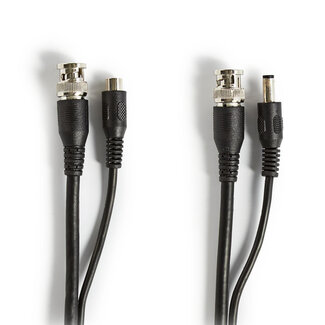 Nedis BNC videokabel met DC voedingskabel voor beveiligingscamera's - RG59 - 75 Ohm / zwart - 20 meter