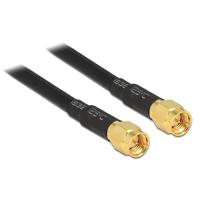 SMA (m) - SMA (m) kabel - LMR195/RF195 - 50 Ohm / zwart - 10 meter
