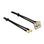 SMA (m) - BNC (m) Twin kabel - RG58 - 50 Ohm / zwart - 10 meter