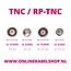 SMA (m) - TNC (m) kabel - RG58 - 50 Ohm / zwart - 2,5 meter