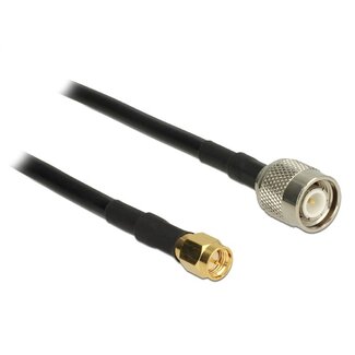 DeLOCK SMA (m) - TNC (m) kabel - CFD200/RF200 - 50 Ohm / zwart - 2,5 meter