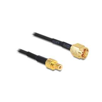 DeLOCK SMA (m) - SMB (v) kabel - RG174 - 50 Ohm / zwart - 3 meter