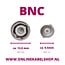 SMB (m) - BNC (m) kabel - RG174 - 50 Ohm / zwart - 3 meter