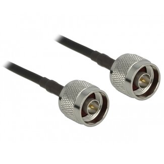 DeLOCK N (m) - N (m) kabel - LMR195/RF195 - 50 Ohm / zwart - 1 meter