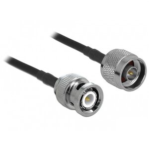 N (m) - BNC (m) kabel - LMR195/RF195 - 50 Ohm / zwart - 10 meter