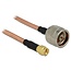 N (m) - SMA (m) kabel - RG142 - 50 Ohm / transparant - 1 meter