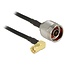N (m) - RP-SMA (m) haaks kabel - CFD200/RF200 - 50 Ohm / zwart - 0,30 meter