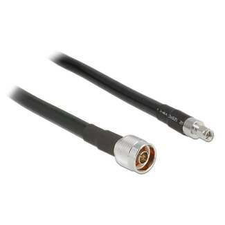 DeLOCK N (m) - RP-SMA (m) kabel - CFD400/LLC400 - 50 Ohm / zwart - 3 meter