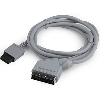 Dolphix Scart AV kabel geschikt voor Nintendo Wii, Wii Mini en Wii-U / grijs - 1,8 meter