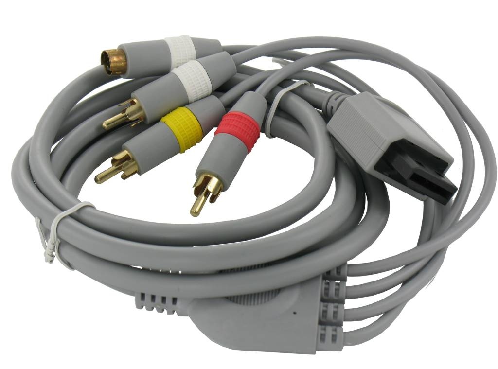 Dolphix Composiet AV tulp en S-Video kabel voor Nintendo Wii - 1,8 meter