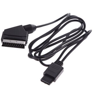 Dolphix Scart AV kabel voor Nintendo GameCube (NGC), Nintendo 64 (N64) en Super Nintendo (SNES) / zwart - 1,8 meter