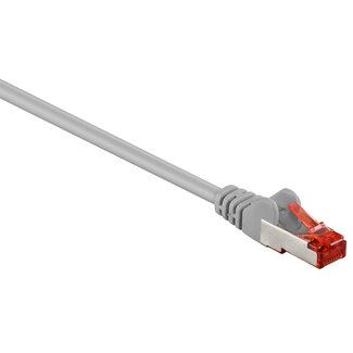 Goobay S/FTP CAT6 Gigabit netwerkkabel / grijs - LSZH - 0,15 meter