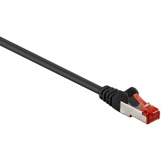 Goobay S/FTP CAT6 Gigabit netwerkkabel / zwart - LSZH - 0,15 meter