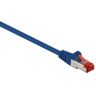 Goobay S/FTP CAT6 Gigabit netwerkkabel / blauw - LSZH - 0,15 meter