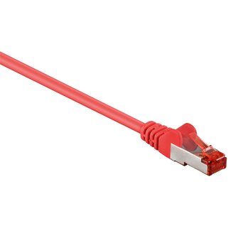 Goobay S/FTP CAT6 Gigabit netwerkkabel / rood - LSZH - 0,15 meter
