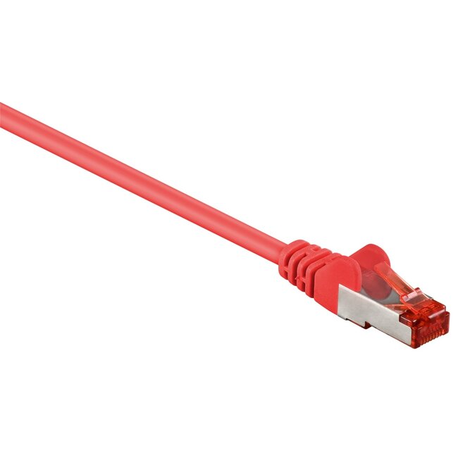 S/FTP CAT6 Gigabit netwerkkabel / rood - LSZH - 0,50 meter