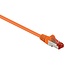 S/FTP CAT6 Gigabit netwerkkabel / oranje - LSZH - 0,15 meter