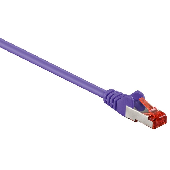 S/FTP CAT6 Gigabit netwerkkabel / paars - LSZH - 0,15 meter