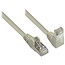S/FTP CAT6 Gigabit netwerkkabel haaks/recht / grijs - 1 meter