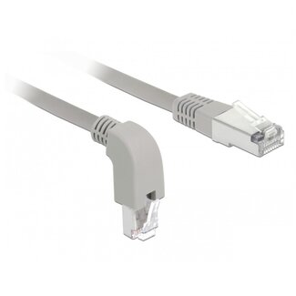 DeLOCK S/FTP CAT6 Gigabit netwerkkabel haaks/recht / grijs - LSZH - 0,50 meter
