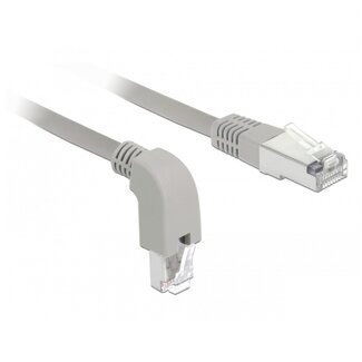 DeLOCK S/FTP CAT6 Gigabit netwerkkabel haaks/recht / grijs - LSZH - 2 meter