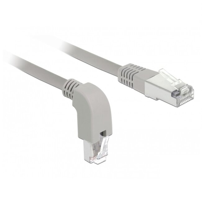 S/FTP CAT6 Gigabit netwerkkabel haaks/recht / grijs - LSZH - 2 meter