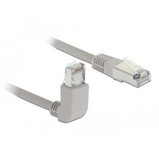 DeLOCK S/FTP CAT6 Gigabit netwerkkabel haaks/recht / grijs - LSZH - 0,50 meter