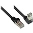 S/FTP CAT6 Gigabit netwerkkabel haaks/recht / zwart - 0,50 meter