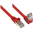 S/FTP CAT6 Gigabit netwerkkabel haaks/recht / rood - 0,25 meter