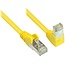 S/FTP CAT6 Gigabit netwerkkabel haaks/recht / geel - 0,25 meter